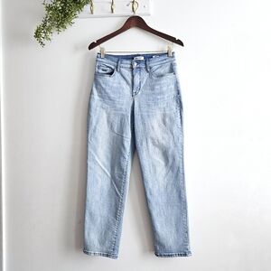 Nine West High Rise Straight Ankle Jeans Women’s Size 8 Light Wash Stretch Denim